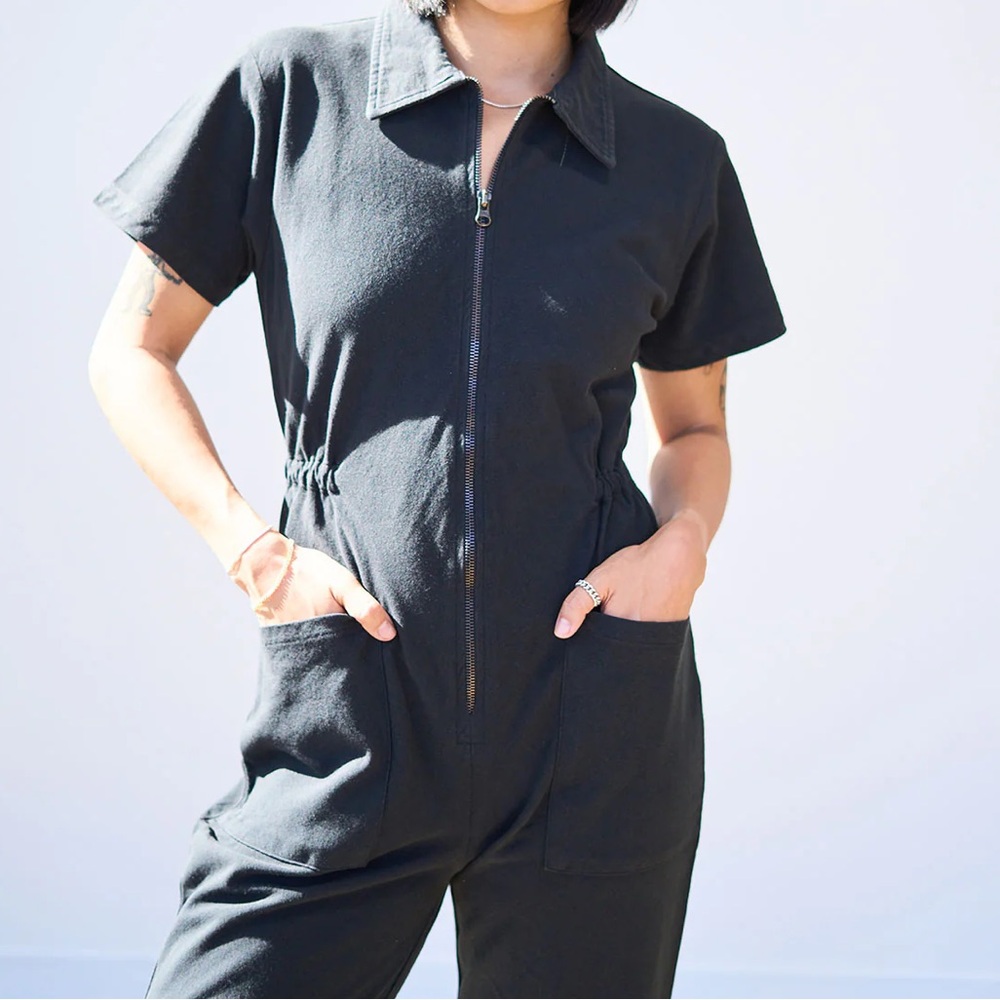 NOBLE Black / Ash Short Sleeve Utility Jumpsuit size small